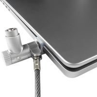 ABA MacBook Pro Slim Antivol en Alliage de Zinc Chromé avec Support de Verrouillage à Clé et Action de Verrouillage par Poussée Haute Sécurité ARV-N2010