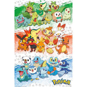 Póster de Anime de Pokémon, Póster de los Primeros Compañeros - Product Image 1