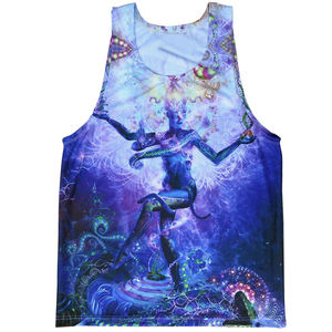 Débardeur athlétique à séchage rapide pour hommes Design abstrait Performance Vest confortable Gym Wear Vêtements d'été en gros - Product Image 4