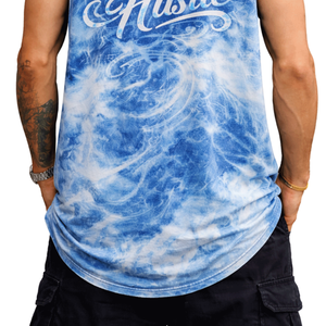 Camiseta sin Mangas para Hombre, Azul Sólido, Spandex/Poliéster, Estilo Urbano Moderno, Transpirable, de Secado Rápido, para Uso Diario - Product Image 6