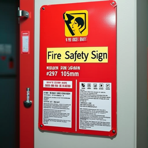 Señal de seguridad contra incendios 297x105mm # DIN4066 #   Lámina para Puertas Cortafuegos # Otros Pegatinas # - Product Image 2