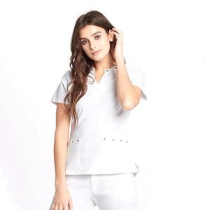 Women's Medical <b>Scrubs</b> Nurse Uniform Top Woven Fabric <b>Scrub</b> <b>Sets</b> for Hospitals OEM Service Available - Product Image 1