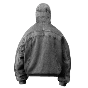 Sweat à capuche d'hiver pour homme, coupe classique, en tissu éponge, imprimé, tricoté, séchage rapide, respirant, avec poche personnalisée et effet délavé - Product Image 4