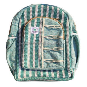 Nouveau design de sac à dos en chanvre unisexe en coton de jute avec doublure en nylon, sac à dos de voyage multi-usage pour l'école, nouveauté - Product Image 2