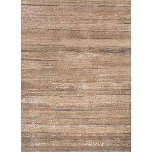 พรมไหมไผ่ผสมขนสัตว์ถักมือลายทางสีเบจน้ำตาล หนา 10 มม. สำหรับห้องโถงบ้าน รูปทรงสี่เหลี่ยมผืนผ้า เหมาะสำหรับห้องวัยรุ่น - Product Image 1