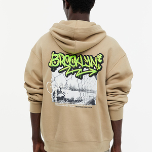 Sudadera con Capucha de Moda Urbana para Hombre, Diseño Estampado, Suave y Cómoda, Corte Holgado, 100% Algodón, Impresión Digital - Product Image 3