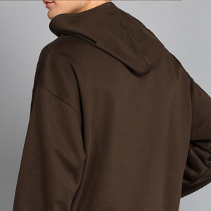 Sudadera con capucha y cremallera de mezcla de algodón de peso pesado personalizada, abrigo de invierno bordado con capucha de gran tamaño de cara completa para hombre de alta calidad - Product Image 3