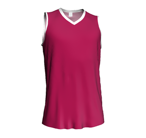 Camiseta de Baloncesto Sublimada Personalizada para Hombre, Cuello en V, Sin Mangas, Poliéster que Absorbe la Humedad, Uniforme de Equipo, Todas las Temporadas, Corte Regular - Product Image 1