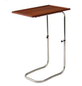 Table basse gigogne en fer en forme de C, style industriel rustique moderne, avec plateau en bois, personnalisable pour salon et chambre à coucher - Product Image 1