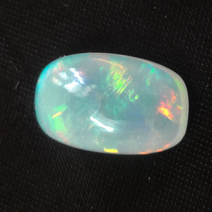 Opale éthiopienne naturelle 14x9mm cabochon rectangle 4.05 cds cabine opale véritable pour bijoux plein de feu opale blanche pierres précieuses cabine - Product Image 3