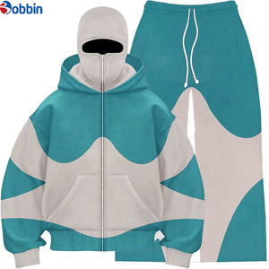 Ensemble survêtement unisexe personnalisé avec logo BOBBIN INDUSTRIES, sweat-shirt et pantalon de survêtement, deux pièces, hiver, polyester/coton, streetwear tendance - Product Image 1