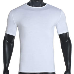 Ropa deportiva para hombre, Camiseta de algodón orgánico 100%, camiseta informal lisa con cuello redondo para hombre - Product Image 3