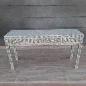 Tabouret de chevet de luxe personnalisable pour la décoration intérieure Console incrustée d'os moderne et artisanale Tables de nuit à tiroirs pour l'école à la maison - Product Image 4