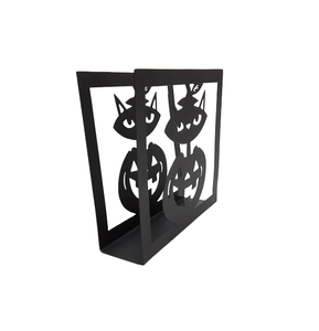 Classic Design Dead <b>Matt</b> Black PC Color Iron Napkin Holder With Home And Tabletop Halloween Decoration Indian Handmade - Product Image 2