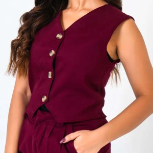 Chalecos Acolchados Casuales de Moda para Mujer, Diseño Personalizado 2026, Algodón de Alta Calidad, Transpirable, Bordado 3D, Cuello en V, Marca de Chalecos para Chicas - Product Image 4