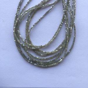 Cuentas de cubo facetadas de diamante amarillo claro Natural de 2mm, 3mm, 4mm, hebras al por mayor, precio de fábrica, piedra Real AAA, fabricación de joyas finas - Product Image 3