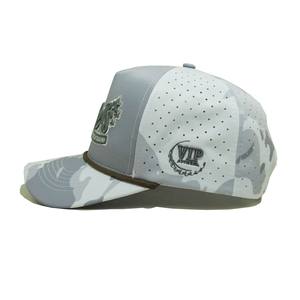Gorra de béisbol de camuflaje duradera con cuerda Logotipo bordado personalizado Sombrero de camuflaje cortado con láser Vietnam OEM Venta al por mayor Sombreros de alta calidad - Product Image 3