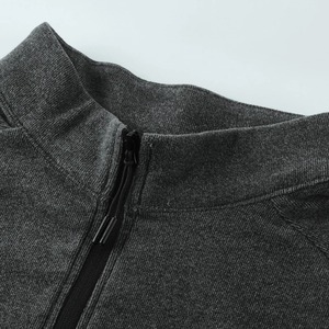 Camiseta Deportiva Casual de Terciopelo para Hombre, Ajustada, con Cierre Largo, de Secado Rápido, Capa Base Cálida con Cuello Alto, Estilo Deportivo de Punto - Product Image 3