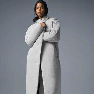 Custom Breathable Women's <b>Long</b> Puffer <b>Coat</b> Full Length Quilted Winter <b>Coat</b> High Collar for Maximum Warmth and Style - Product Image 5