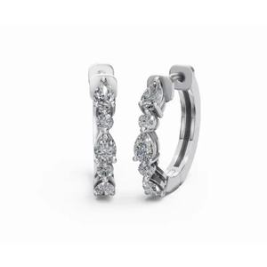 Boucles d'oreilles créoles en diamant de poire Eternal Bloom, or 9 KT, 14 KT, 18 KT, bijoux de laboratoire, vente en gros, OEM, fournisseur d'exportation B2B - Product Image 4