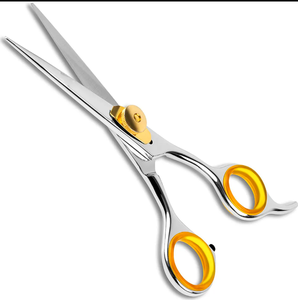 Professionnel sur mesure coiffure Salon de coiffure cisailles acier inoxydable métal or réglable vis Laser ciseaux miroir - Product Image 2