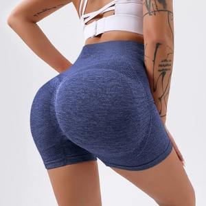 shorts for women Fall New Long Sleeve <b>Zipper</b> Tight Butt Show Fitness Pants Women Running Sports Training Yoga Clothes Black - Product Image 6