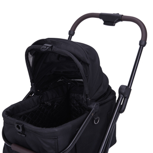 Carrito de transporte de mascotas con diseño de 3 pliegues y capacidad de cesta de 15kg para viajes - Product Image 3