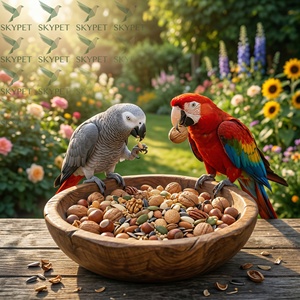 Alimento Premium para Loros, 6% Semillas de Flores, 4% Fresas Secas, Arándanos, Nueces y Avellanas, Mezcla para Aves Grandes, Semillas Probióticas para Aves - Product Image 3