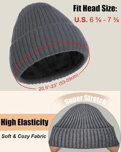 Chapeau en tricot de haute qualité pour l'hiver, promotionnel, à séchage rapide, léger, unisexe, réglable - Product Image 6