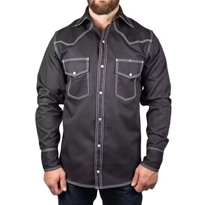 Chemises de travail de soudage pour hommes personnalisées Vêtements de soudeur avec retardateur de flamme Vente de couleur grise personnalisée au Pakistan - Product Image 3