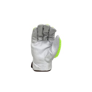 Guantes de trabajo de seguridad mecánicos resistentes a impactos y antivibración Cuero genuino Resistente para trabajos en campos petroleros Deportes al aire libre - Product Image 2