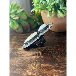 Shawn Cayatineto Men's <b>Boho</b> Style <b>Ring</b> Moon Stone Sterling <b>Silver</b> Bezel Setting Vermeil Plating Geometric Size 8 Everyday Wear - Product Image 4