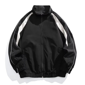 Veste universitaire pour homme Hip Hop, style streetwear, lettres noires, coupe-vent en toile imperméable, veste bomber d'hiver fine, taille XS - Product Image 2