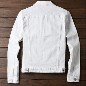 Wholesale Customizable Canvas Denim <b>Jackets</b> for Men Breathable <b>Waterproof</b> <b>Light</b> Motorcycle Logo Covered Button Closure Plus Size - Product Image 5