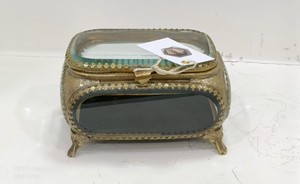 Boîte à bijoux en verre et laiton de luxe, boîte de rangement pour bijoux, cadre en laiton, métal, tailles personnalisées - Product Image 2