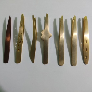 Pinzas para cejas inclinadas altas de acero inoxidable, pinzas para depilación con mango cómodo, pinzas para cejas - Product Image 6