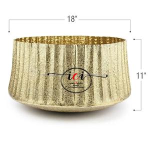 Venta caliente exquisito acabado de metal aluminio con textura florero conjunto diseño único para el hogar jardín decoración de la boda - Product Image 2