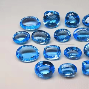 Topacio Azul Natural, Color Azul Cielo, Gema Suelta Grande Hecha a Mano por Mehrajudin Gems AA-39, 5-8 Quilates, Encerada/Aceitada - Product Image 2