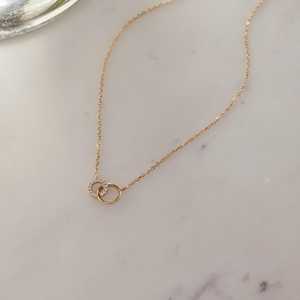 สร้อยเงินแท้รอบ925เพชร CZ ทรงกลมรูปวงกลมอินฟินิตี้ที่ทำด้วยมือสุดทันสมัย - Product Image 4