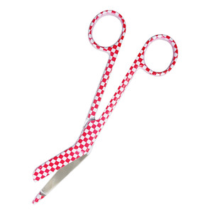 Tijeras de vendaje de calidad Highland, mango de Color rojo y blanco, acero inoxidable, servicio OEM, el mejor producto, tijeras de vendaje quirúrgico - Product Image 1