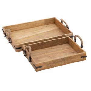 Bandeja de madera para servir comida, bandejas de madera hechas a mano para servir, 3 tamaños diferentes y tamaño personalizado, producto de gran oferta - Product Image 2