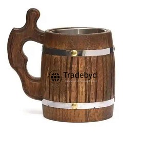 Taza de madera estilo Oficina, taza reutilizable para té, café, escritorio esencial con aspecto natural Tradebyd - Product Image 4