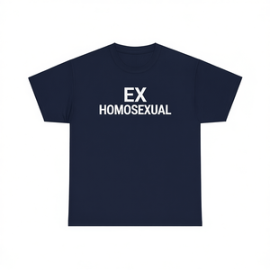 Camiseta Ex-Homosexual de Manga Corta Unisex con Cuello Redondo, Impresión en Serigrafía, Divertida, con Meme, Regalo Broma para Adultos - Product Image 3