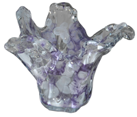 Décoration d'intérieur de luxe Tammaro Home Radice Lilac en verre de Murano, design artisanal italien haut de gamme