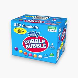 Dubble Bubble - Caja de Bolas de Goma de Mascar Frescas de 1 Pulgada, 850 Unidades, 16 Libras, a Granel, Nuevas, Envío Gratis, Sin Gluten, Sin Nueces, OU Kosher - Product Image 5