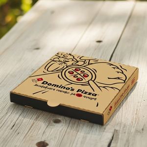 Boîte à pizza en papier kraft écologique personnalisée pour les pizzerias et les chaînes de restauration - Product Image 4