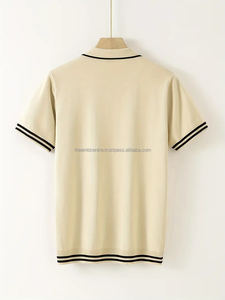 Polo de manga corta para hombre, de buena calidad, logotipo personalizado, peso pesado, longitud larga, polos para hombre - Product Image 3