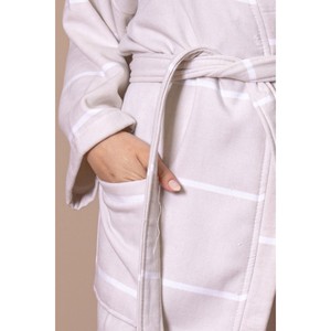 Toalla de mano Varol Export unisex, tipo Pestemal, de algodón a rayas, tejido ligero, talla estándar, excedente de stock. - Product Image 3