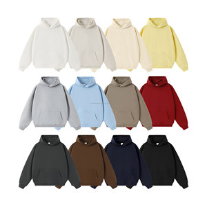 Sweat-shirts de sport lourds 450GSM pour hommes, en molleton français, avec logo personnalisé, mélange de coton et de polyester, sweat-shirt à capuche streetwear pour hommes - Product Image 2