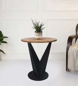 V-Shape Design Metal <b>Table</b> With <b>Marble</b> <b>Top</b> <b>Tables</b> Accent Side <b>Table</b> for Living Room and Home Furniture High Quality - Product Image 2